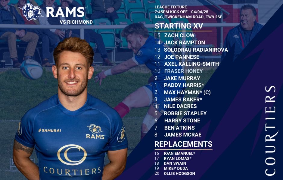 TEAM NEWS: FRASER HITS HALF CENTURY AS RAMS VISIT RICHMOND