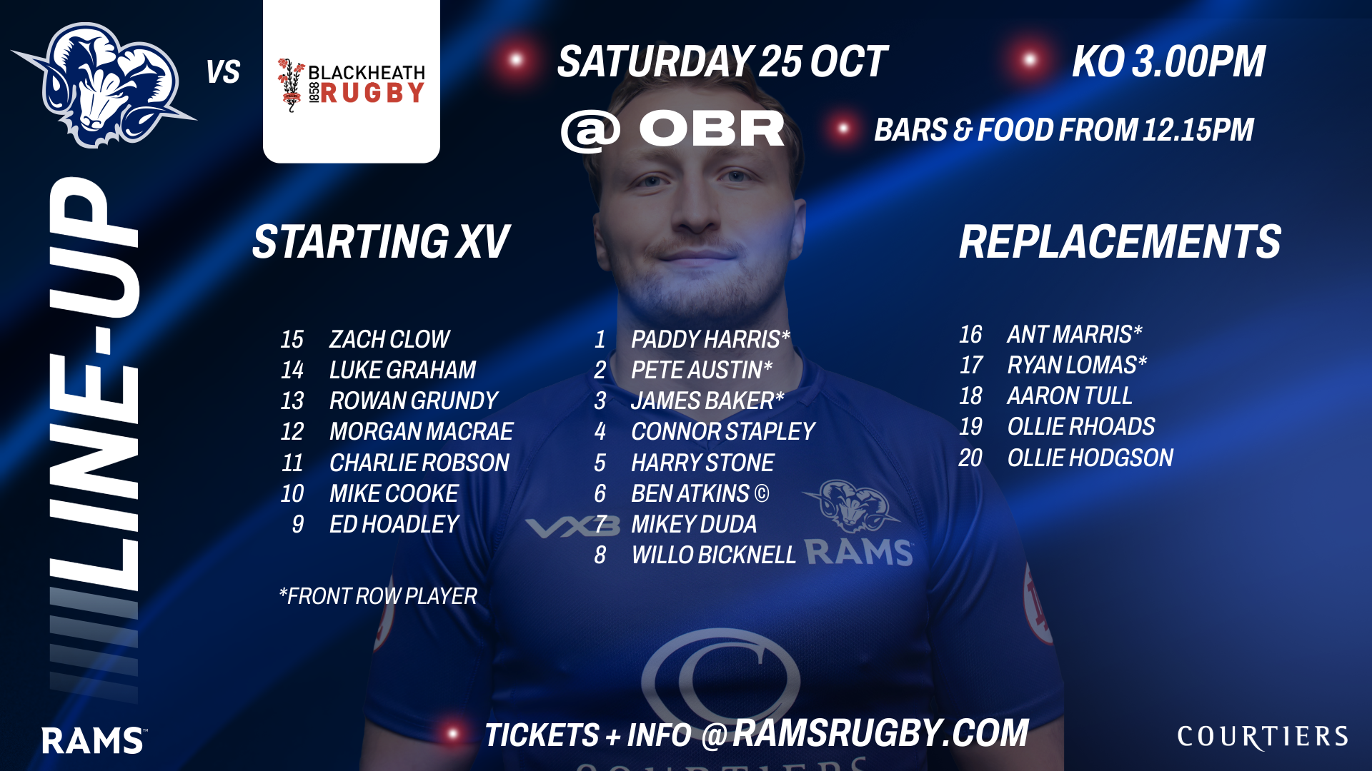 TEAM NEWS: ARMY ACE AUSTIN DEBUTS AGAINST BLACKHEATH