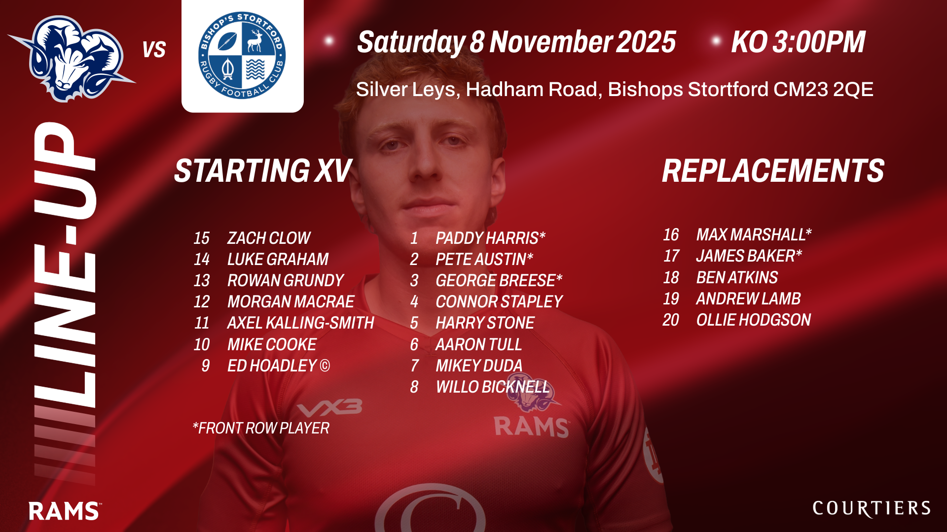 TEAM NEWS: THREE CHANGES AS HOADLEY SKIPPERS AT STORTFORD