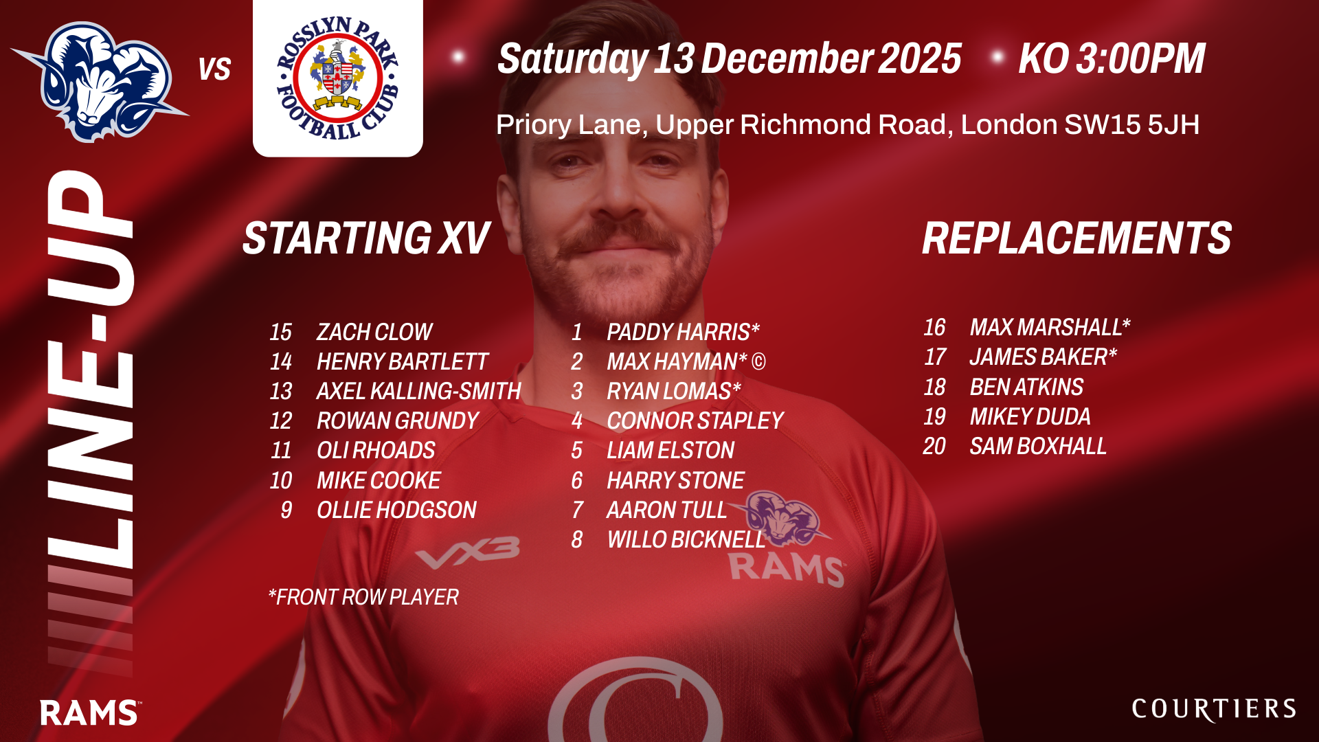 TEAM NEWS: ATKINS READY TO HIT HALF CENTURY