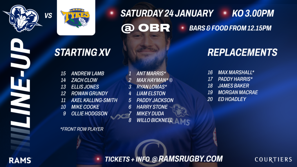 TEAM NEWS: TEENAGER JACKSON SET FOR FIRST START - Rams Rugby