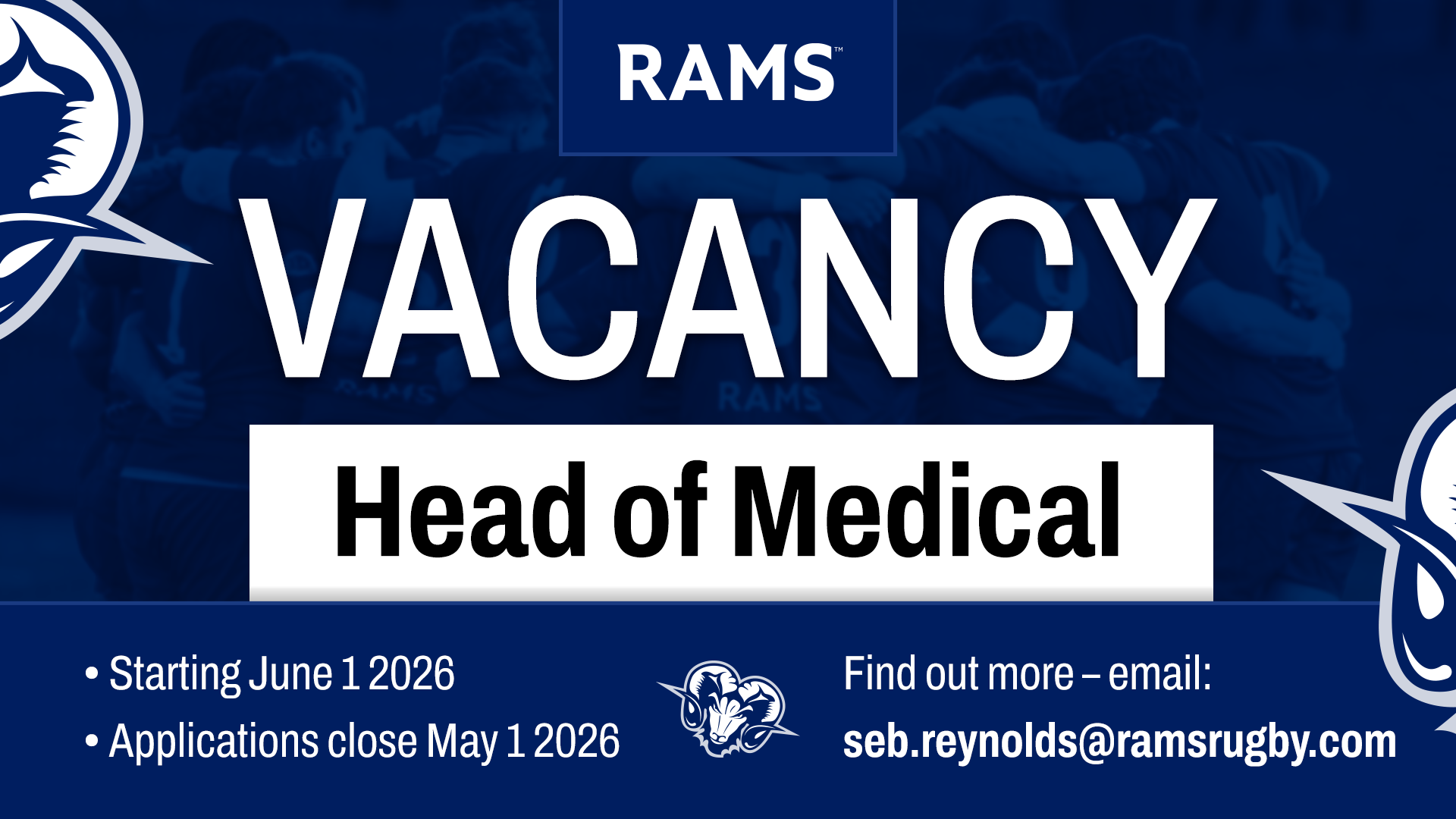 JOB VACANCY: HEAD OF MEDICAL