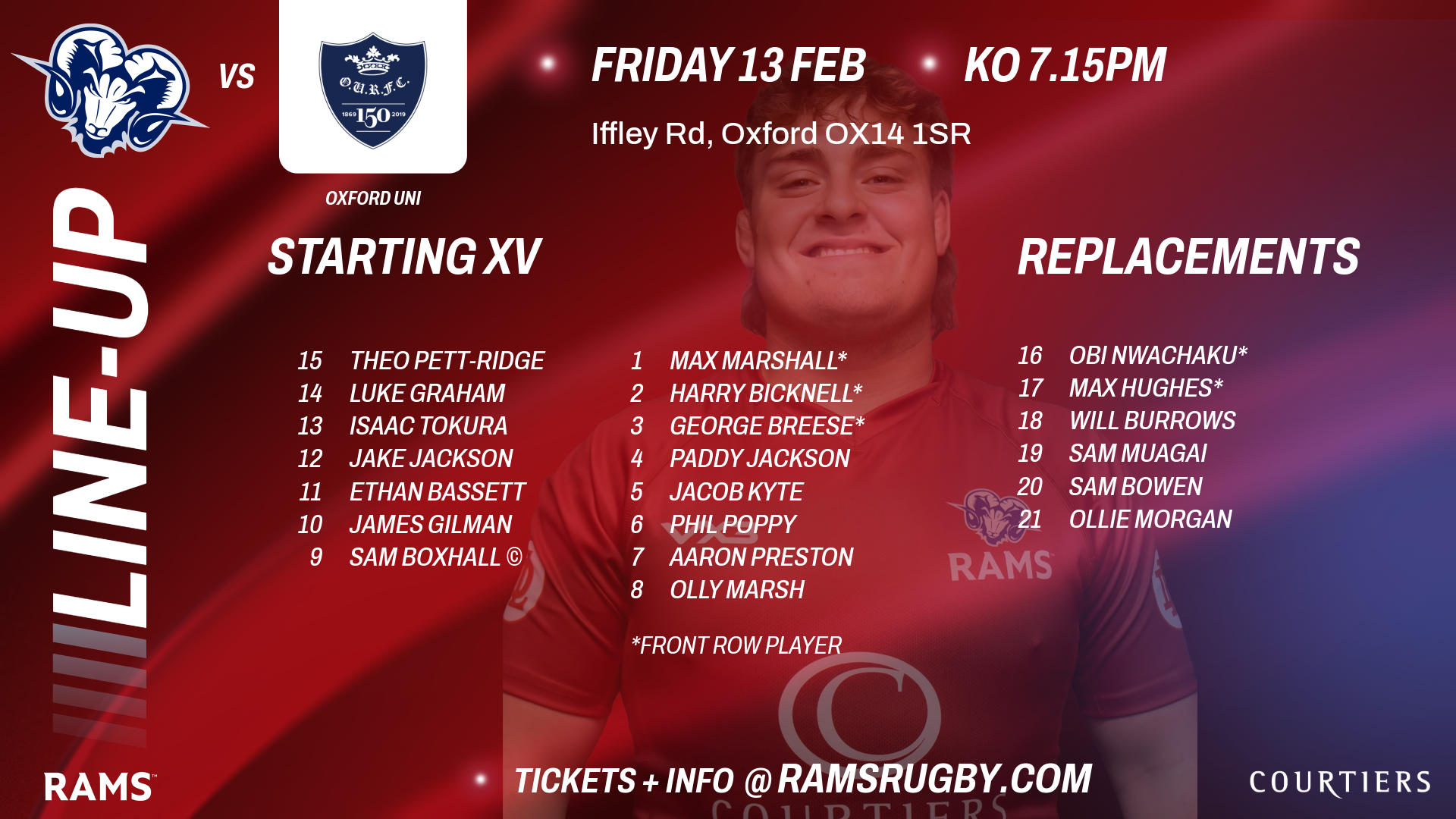 TEAM NEWS: SAM THE MAN SKIPPERS AT OXFORD